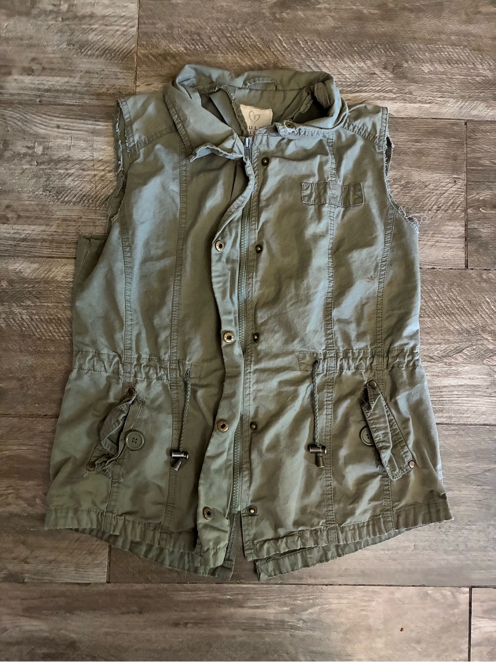 Full Tilt Olive Green Utility Vest for Kids